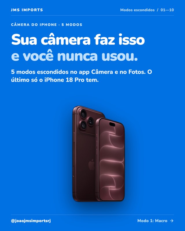 Carrossel: modos escondidos da câmera do iPhone